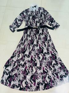 ✨Elegant Brushstroke Midi Dress✨
