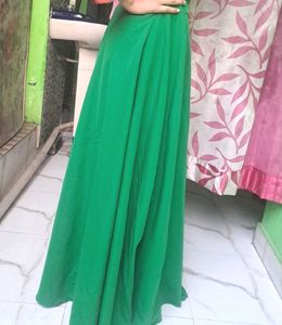 Elegant Green Ethnic Skirt