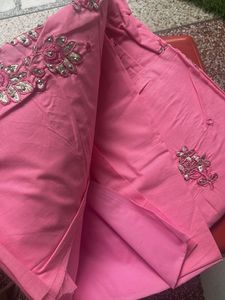 3 pcs gota patti type embroidery suit fabric