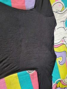 Embroidered Black Tunic Top