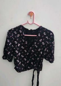 Floral Wrap Top
