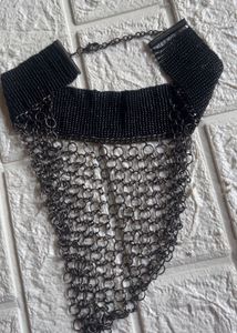 Black Chainmail Collar Necklace