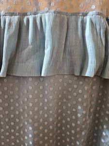 CODE by Lifestyle Blue Sheer Polka Dot Top