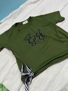 Olive Green Graphic Tee