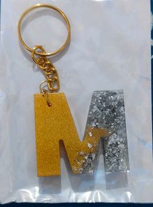 resin art 'M' Keychain
