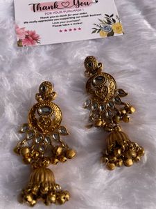 Golden Jhumka Earrings