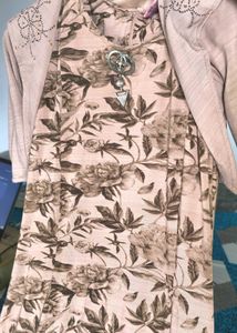 Floral Print Dress With Stylish Jacket