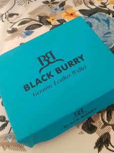 Black Burry Genuine Leather Wallet For Men