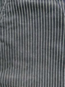 Cord Brand Stripes Black Cotton Trousers