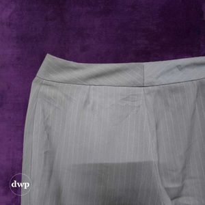 Formal khaki-ish color thin white stripped pant