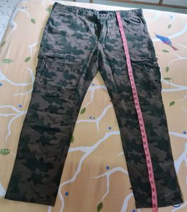 Flying Machine Men Olive Mid Rise Camouflage Pant