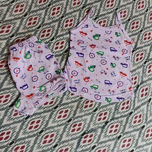 Cute Car Print Baby Set