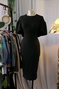 Black Bodycon Midi Dress