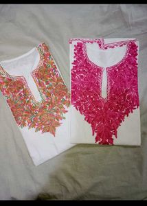 Embroidered Kurti Tops (Set of 2)