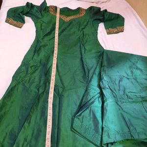Silk Suit Zardosi On Suit  Preloved Suit Fresh Condition Some Zari Is Gone Black