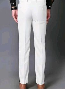 White Stylish Trousers For mens