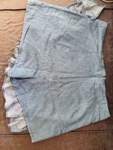 Ruffled Denim Skort