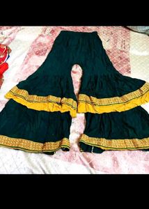 Emerald & Gold Sharara Pants