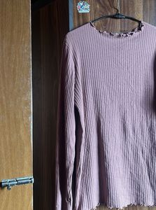 Pink Ribbed Top
