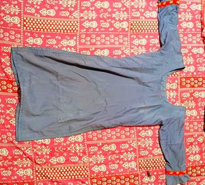 Grey &amp; Red Kurta