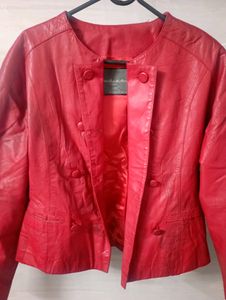 Red Leather Jacket | Winterwear