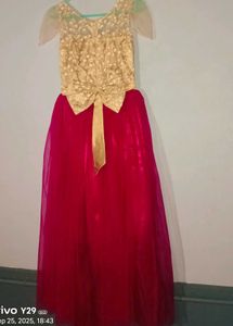 Golden &amp; Pink Ethnic Gown
