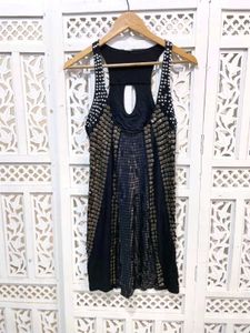 Metallic Black & Bronze Sequin Top