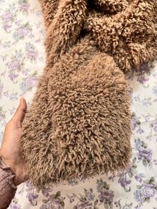 Brown Teddy Cropped Jacket