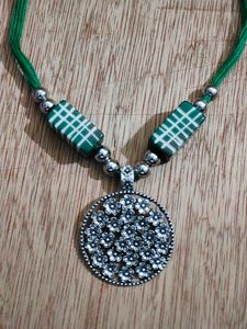 Green Necklace and Earring Set