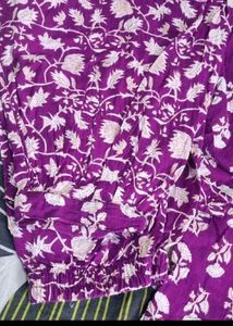 Purple Printed Kurta Set