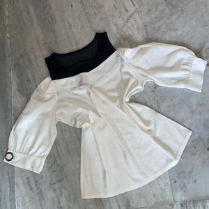 White & Black Top