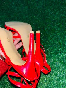 Red Strappy Heels