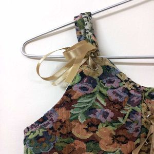 Floral Tapestry Corset Top