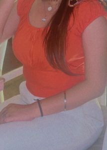 Smocked Orange Crop Top