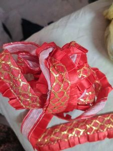 Red &amp; Gold Embellished Trim
