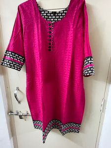 Magenta Pink Cotton Kurti