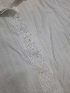Women Collar Neck White Top