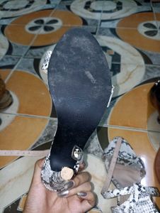 Snakeskin Print Heels