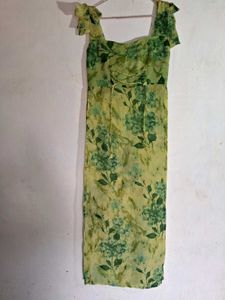 Pretty Green Floral Kurta