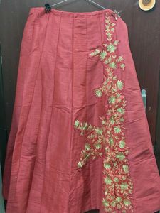 Red Embroidered Lehenga with blouse