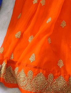 Orange Golden Zariwork Embroided Gown💕🌸