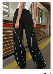 Men's Black &amp; White Track Pants