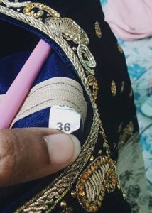 Navy Blue and Cream Colour Combination dress