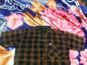 Brown Plaid Casual Shirt