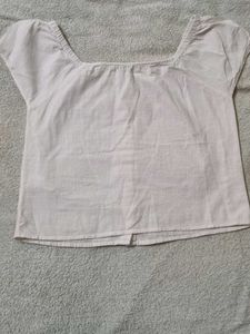 White Button-Down Top