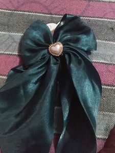 Shimmering Heart Hair Bows Set Of 3