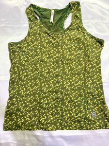 Green Floral Tank Top