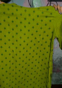 Green Printed women kurta