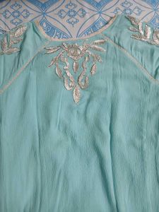 Elegant Embroidered Kurta Gharara Set