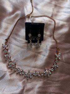 AD Necklace With Earrings
